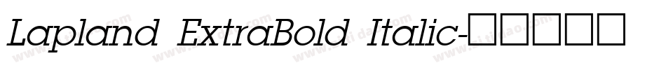 Lapland ExtraBold Italic字体转换